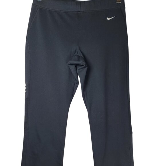 Nike Pants - Nike Women's Black Dri-FIT Straight Leg Yoga Athletic Pull-On Pants Size S